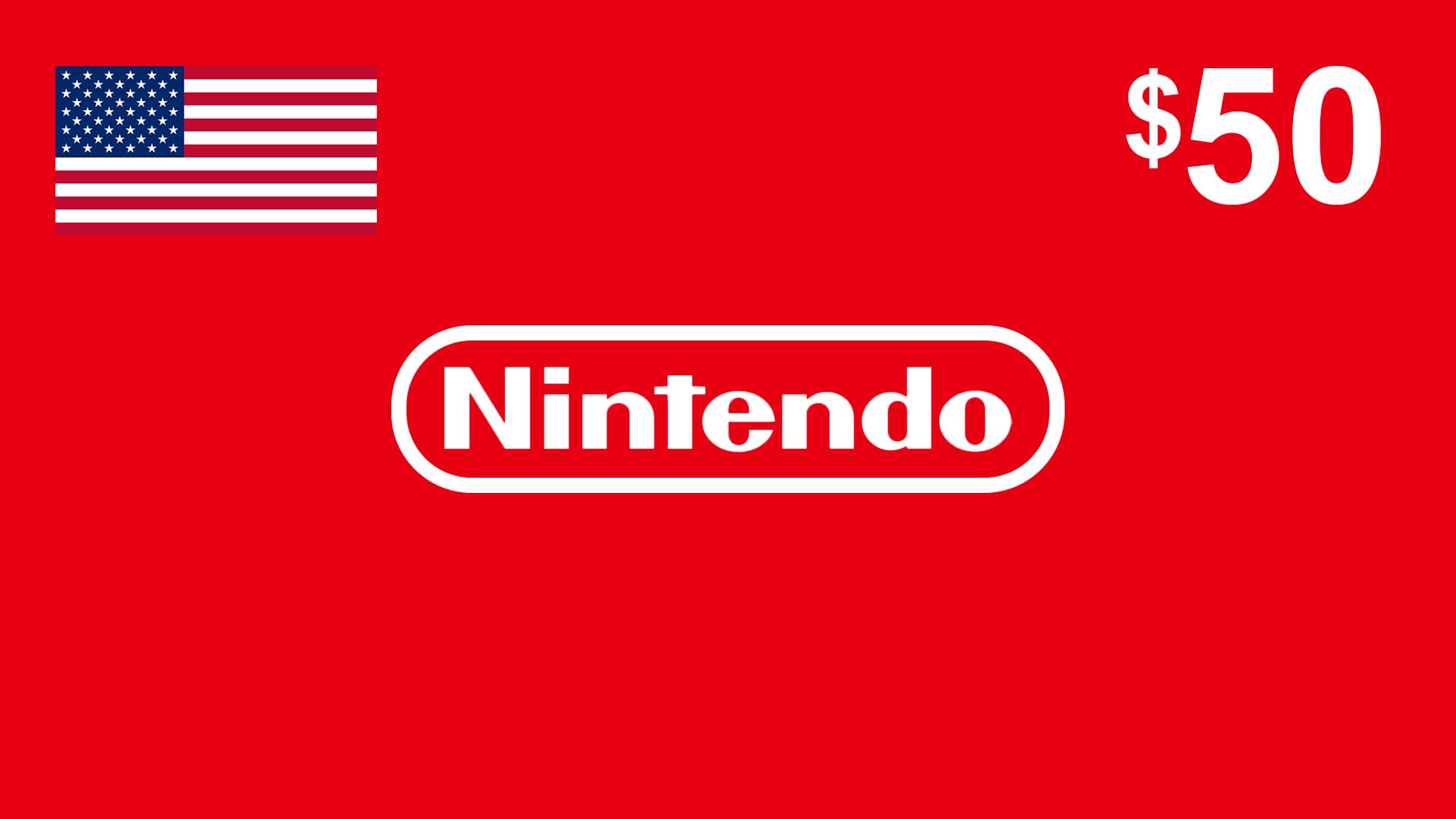 گیفت کارت نینتندو 50 دلاری آمریکا