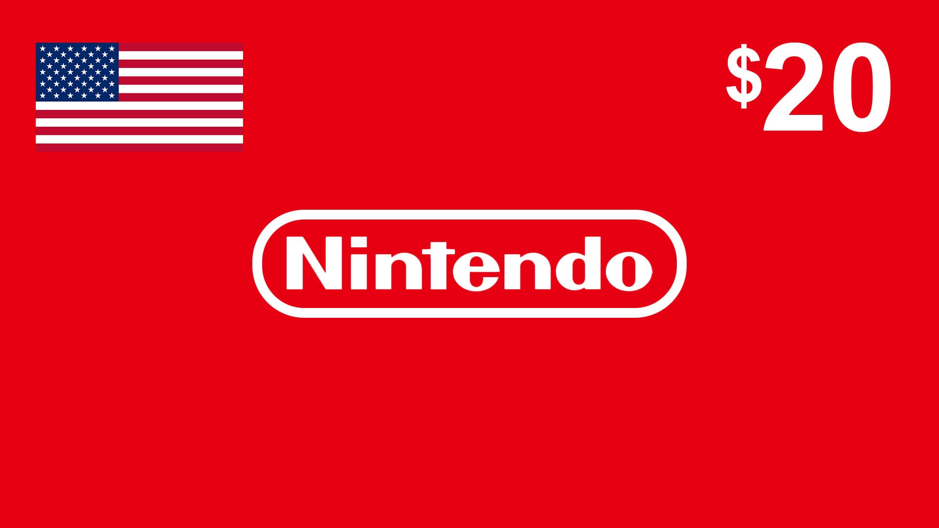 گیفت کارت نینتندو 20 دلاری آمریکا