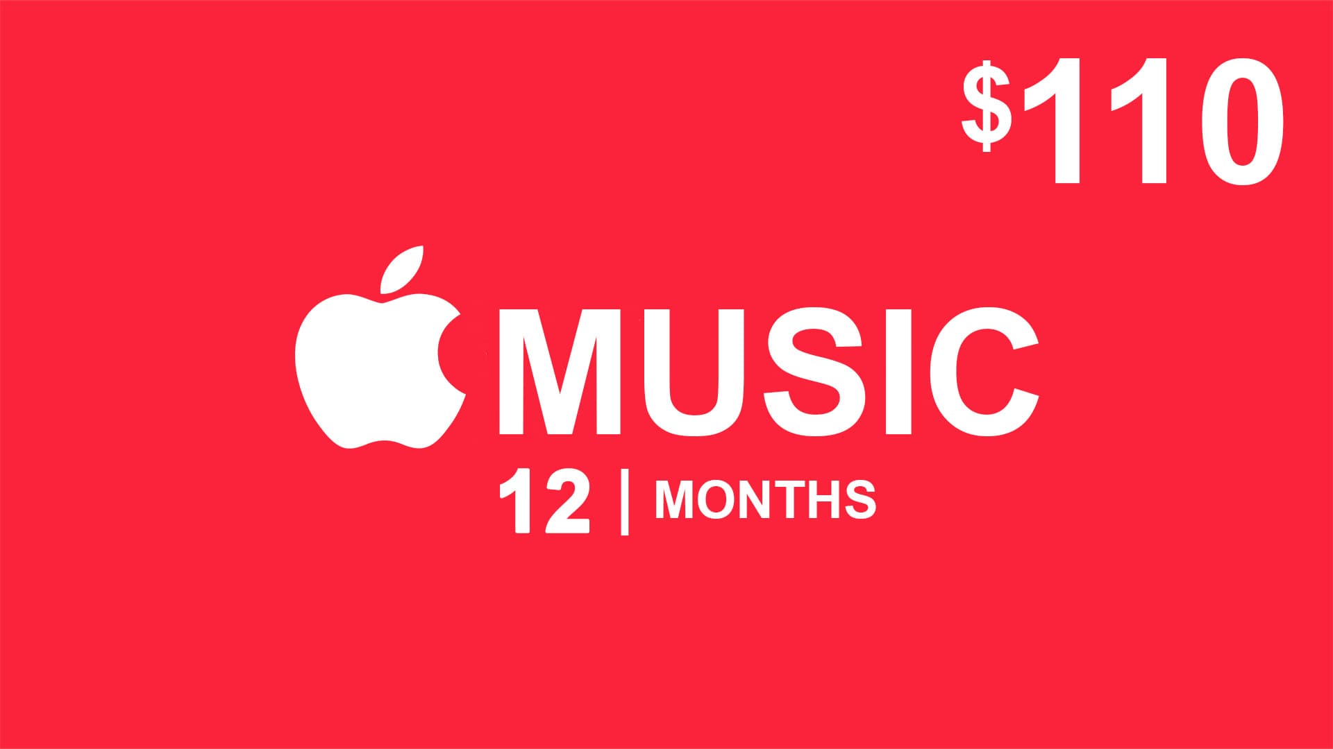 گیفت کارت اپل موزیک 110 دلاری یکساله