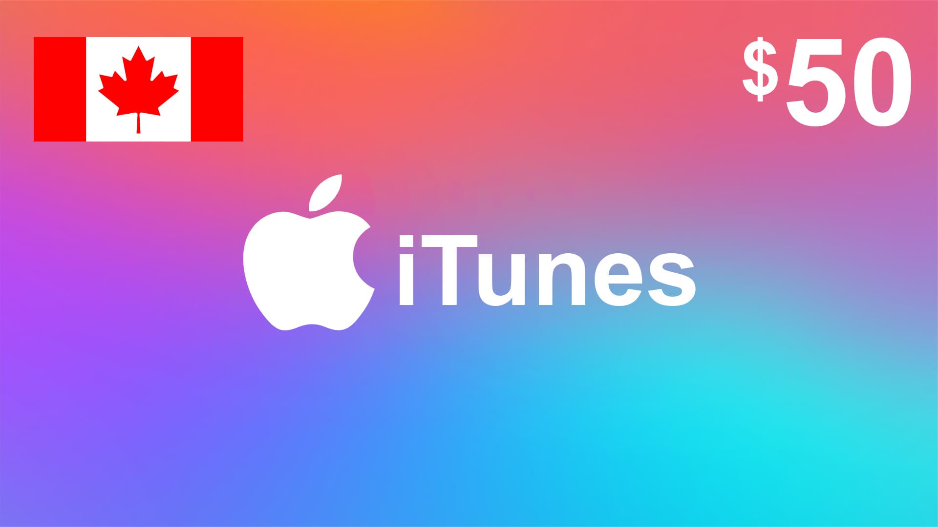 گیفت کارت آیتونز 50 دلاری کانادا