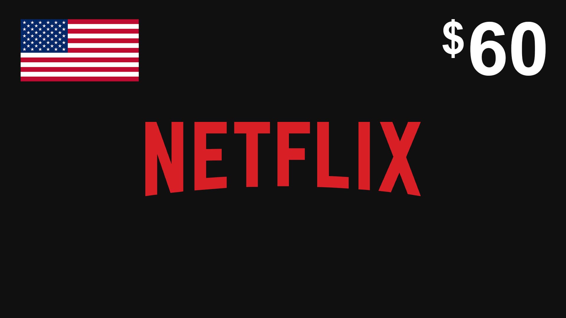گیفت کارت نتفلیکس 60 دلاری آمریکا