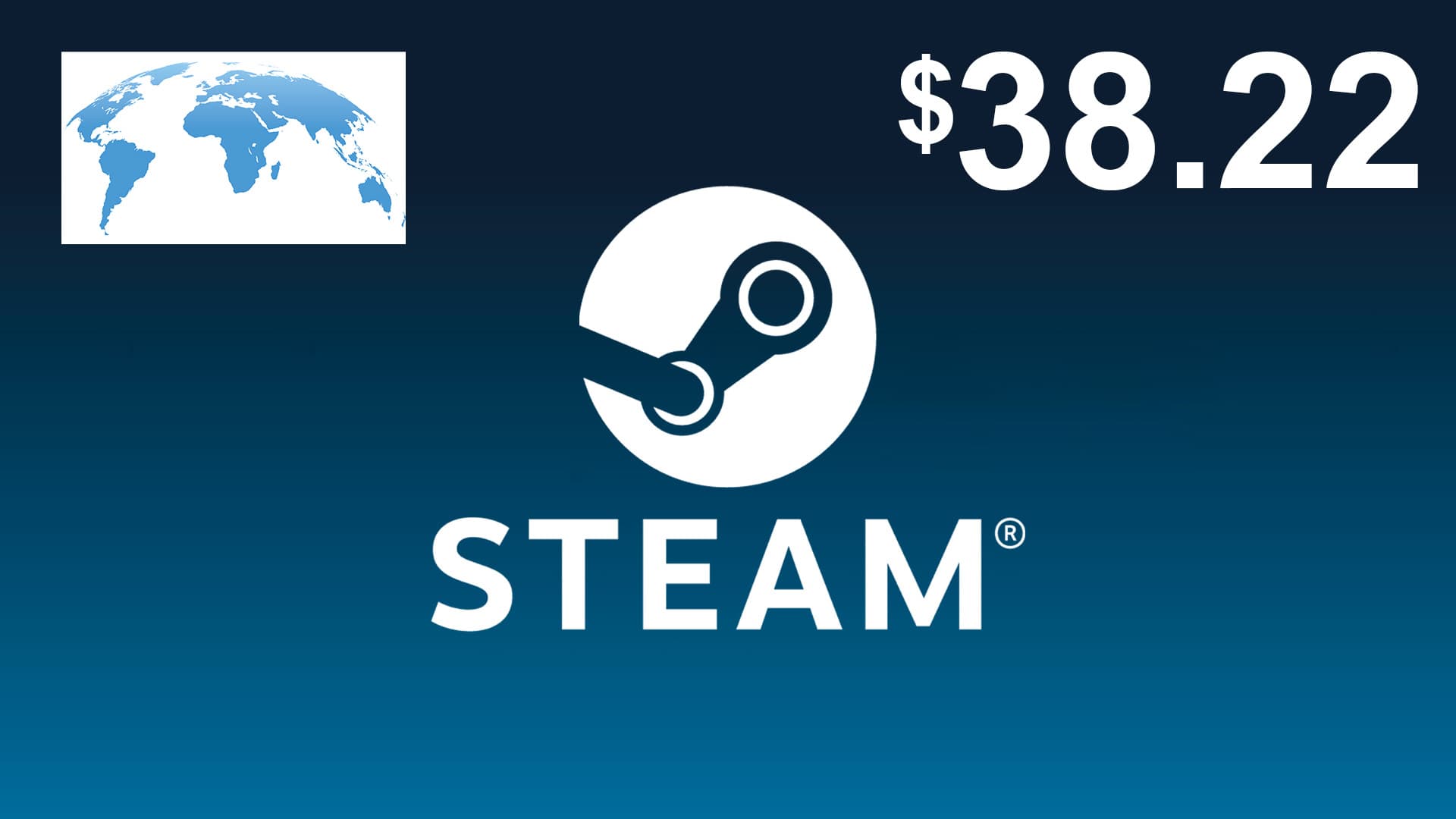 گیفت کارت استیم 38.22 دلاری گلوبال