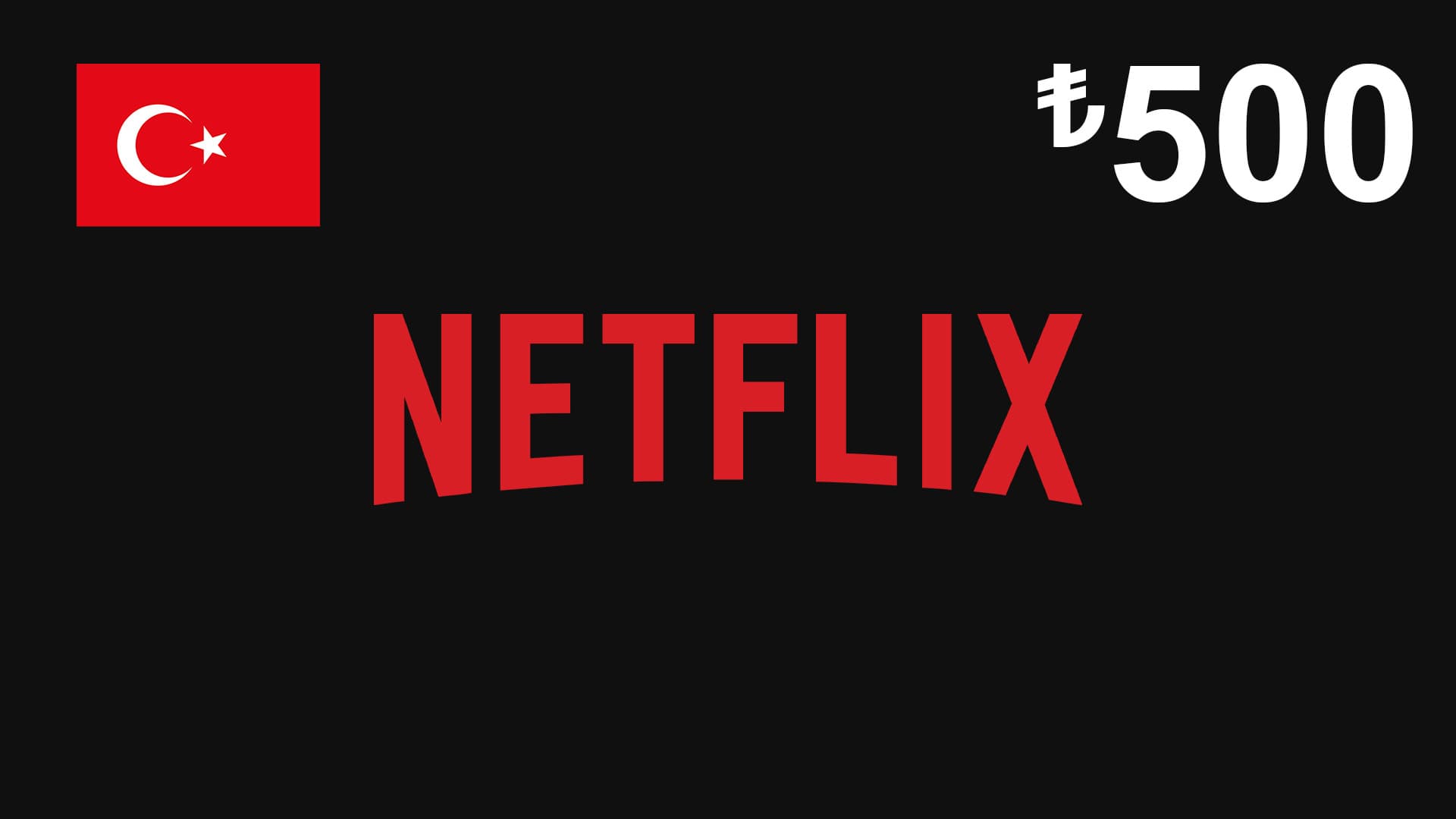 گیفت کارت نتفلیکس 500 لیر ترکیه