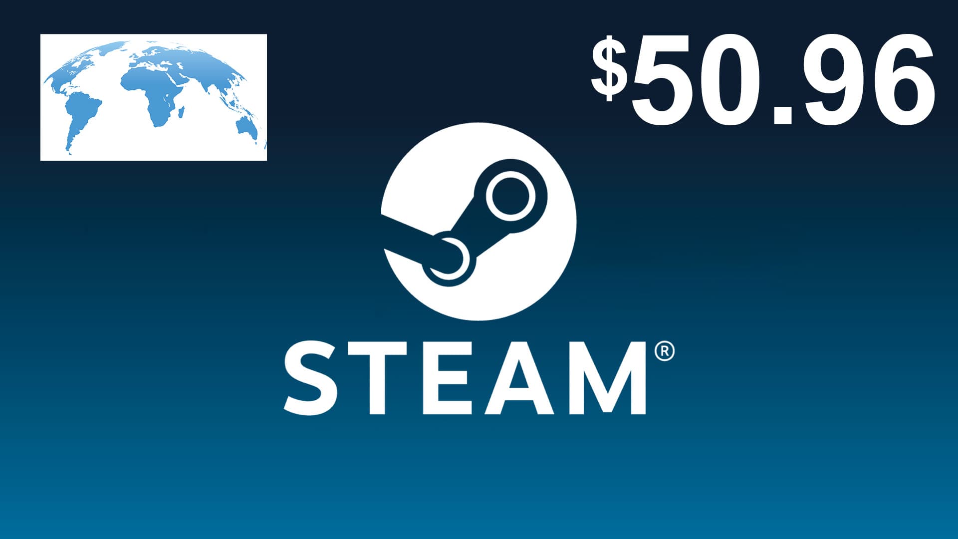 گیفت کارت استیم 50.96 دلاری گلوبال