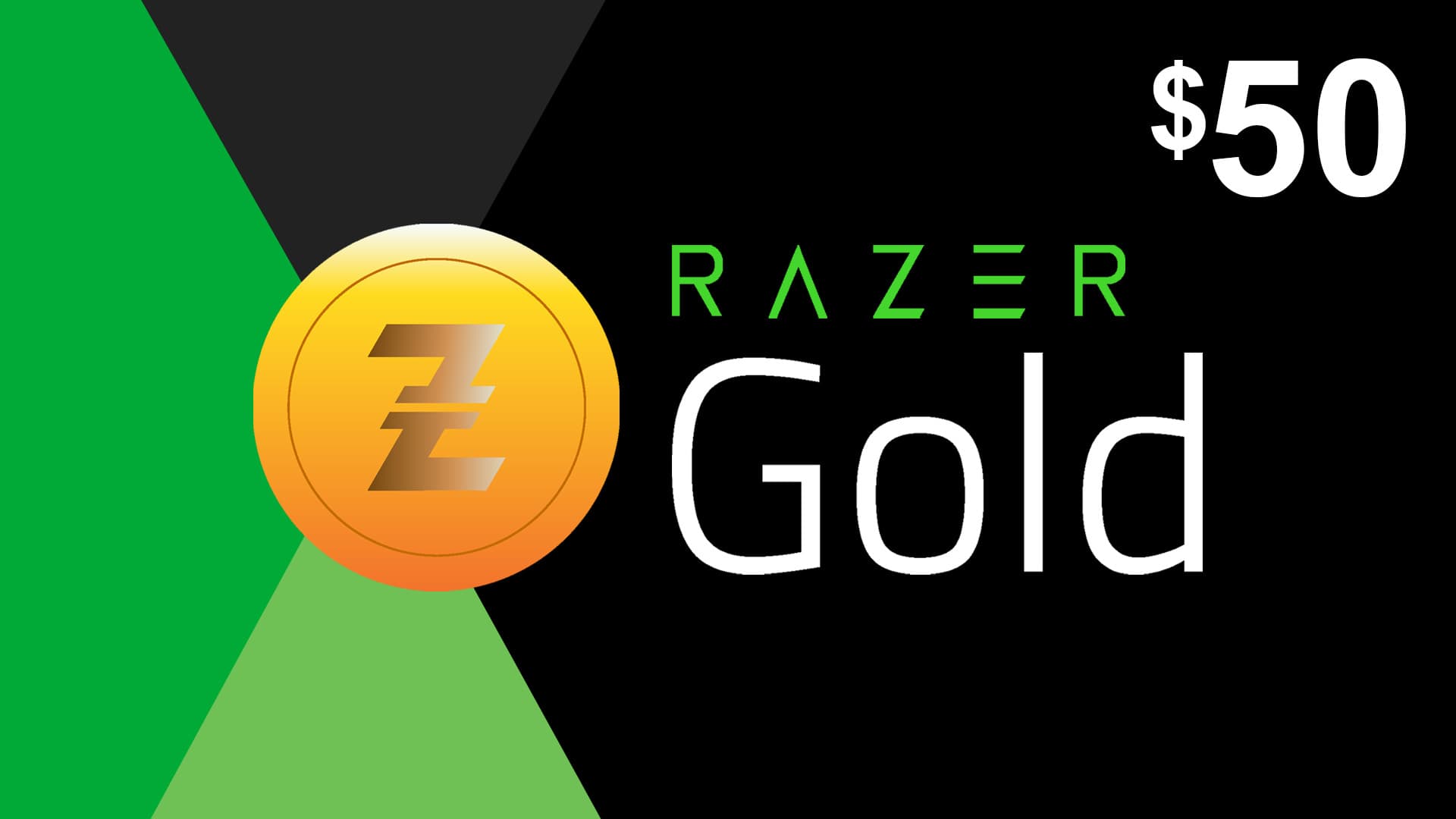 گیفت کارت ریزر گلد 50 دلاری گلوبال