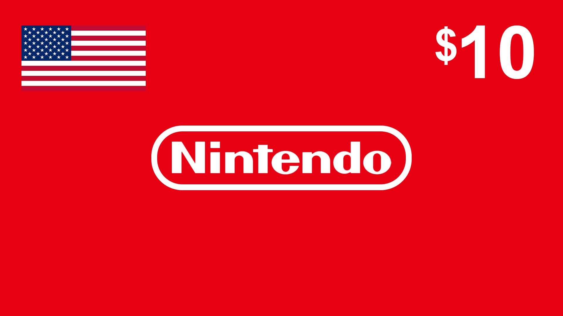 گیفت کارت نینتندو 10 دلاری آمریکا