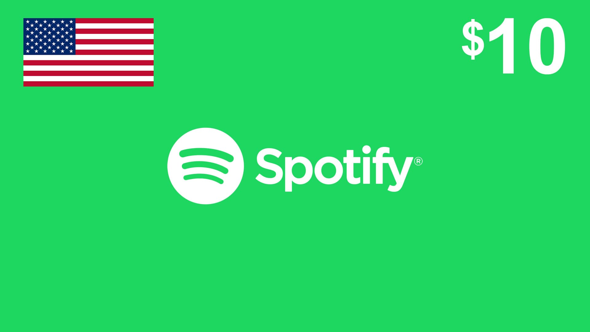 گیفت کارت اسپاتیفای 10 دلاری آمریکا