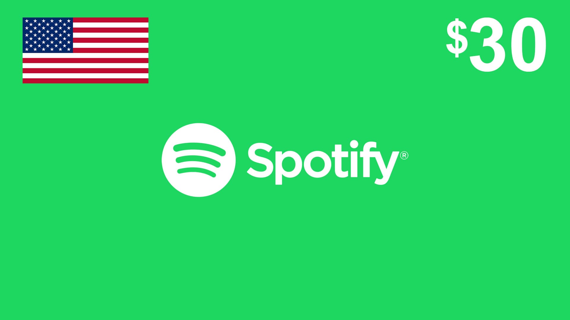 گیفت کارت اسپاتیفای 30 دلاری آمریکا