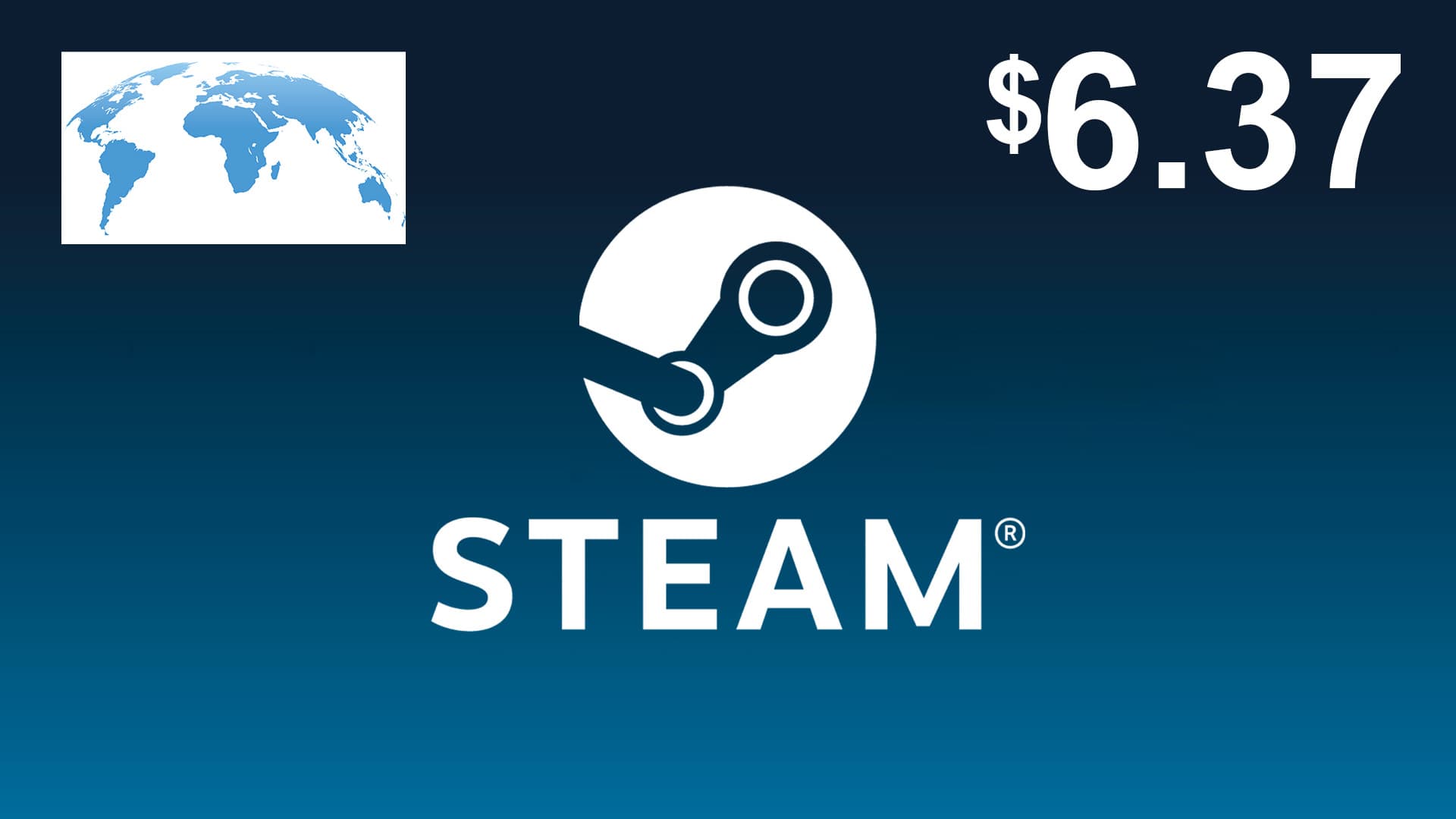 گیفت کارت استیم 6.42 دلاری گلوبال