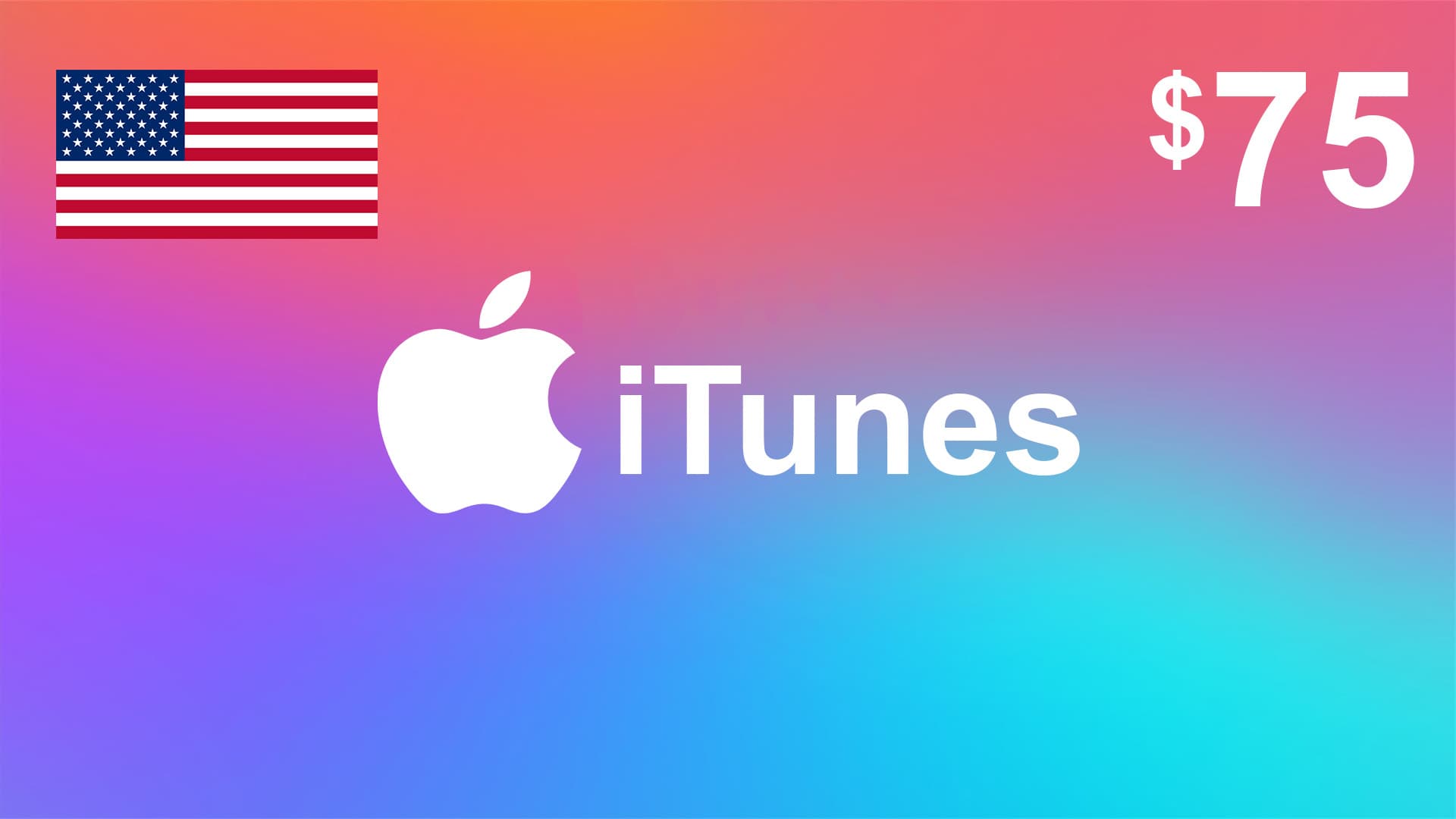 گیفت کارت آیتونز 75 دلاری آمریکا